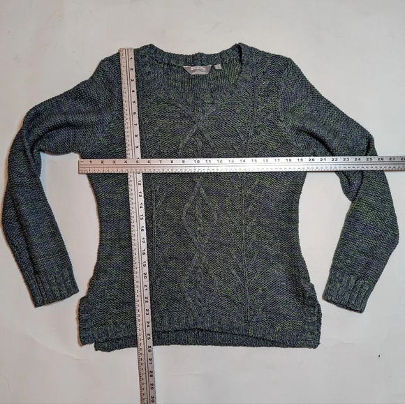 Mountain Warehouse Green Purple Blend Scoop Neck Knit Sweater  Top Woman 8 - Picture 4 of 11